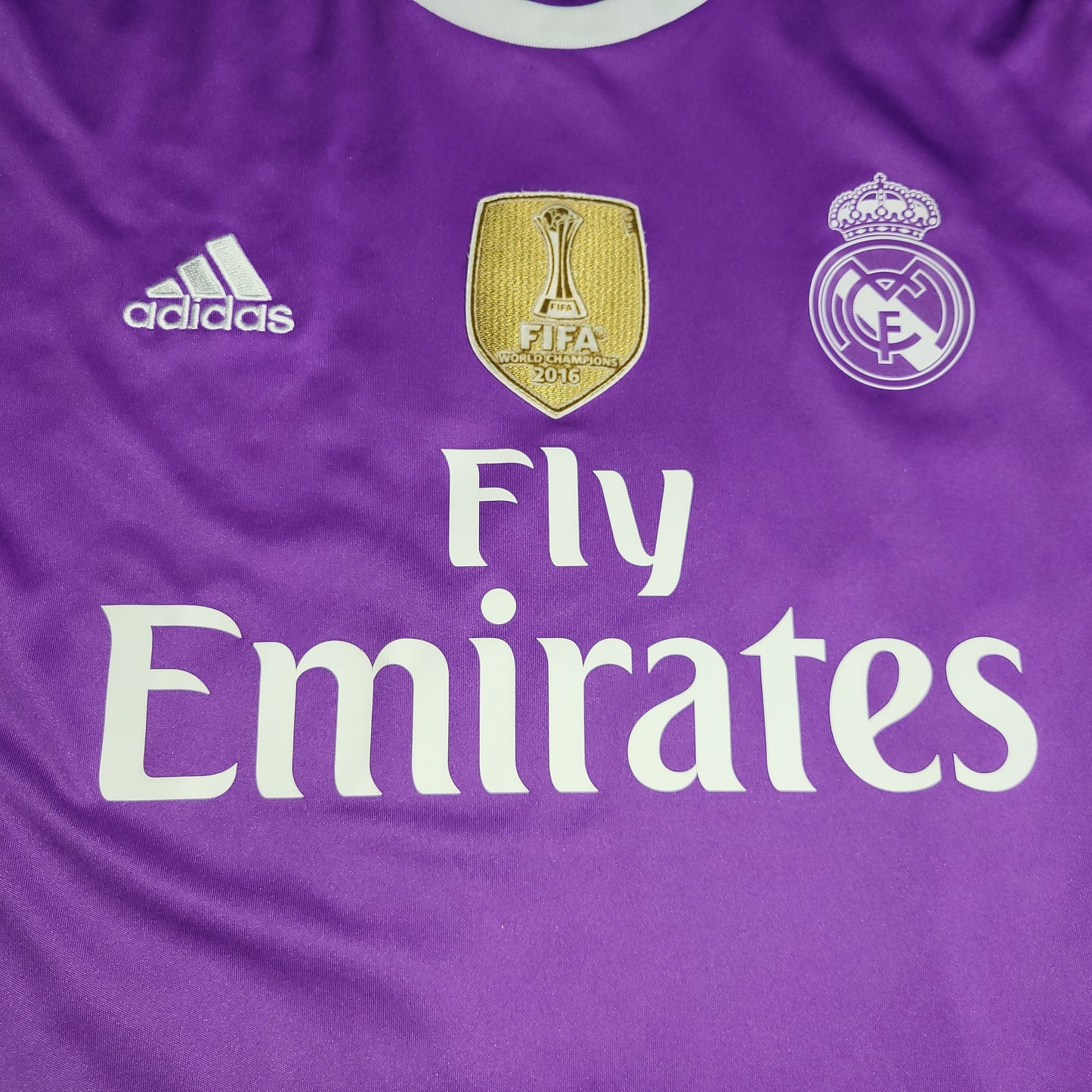 Cristiano Ronaldo Real Madrid 2016 2017 Purple Away Long Sleeve Soccer Jersey Shirt L SKU# AI5159 - foreversoccerjerseys