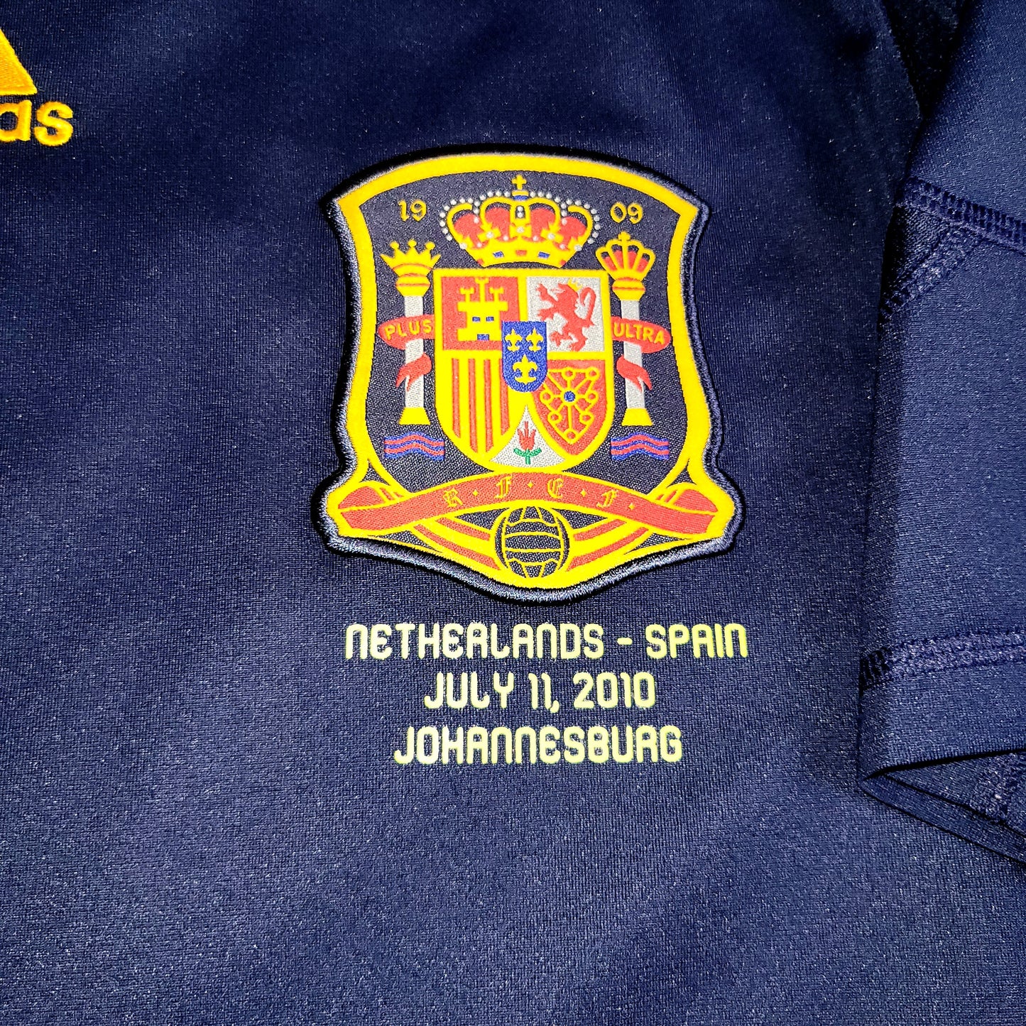 Iniesta Spain 2010 WORLD CUP FINAL Soccer Away Jersey L SKU# P47896
