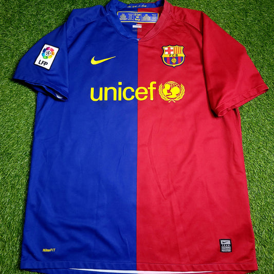 Henry Barcelona TREBLE 2008 2009 Soccer Jersey L SKU# 286784-655 - ForeverSoccerJerseys