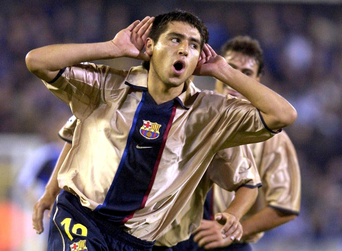 Riquelme Barcelona 2002 2003 UEFA DEBUT Soccer Third Jersey XL