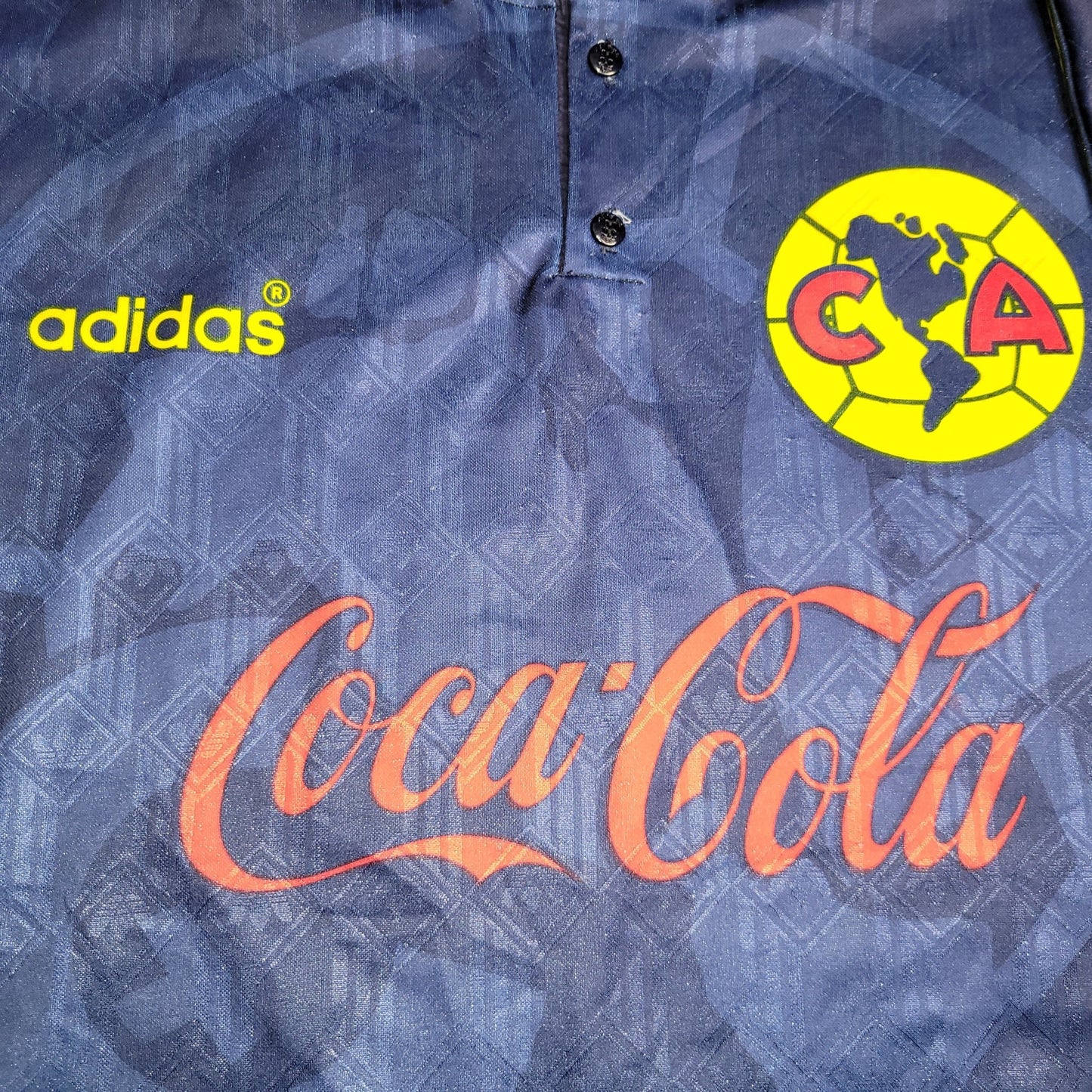 Blanco America Aguilas 1996 - 1999 Adidas Away Soccer Jersey XL Adidas