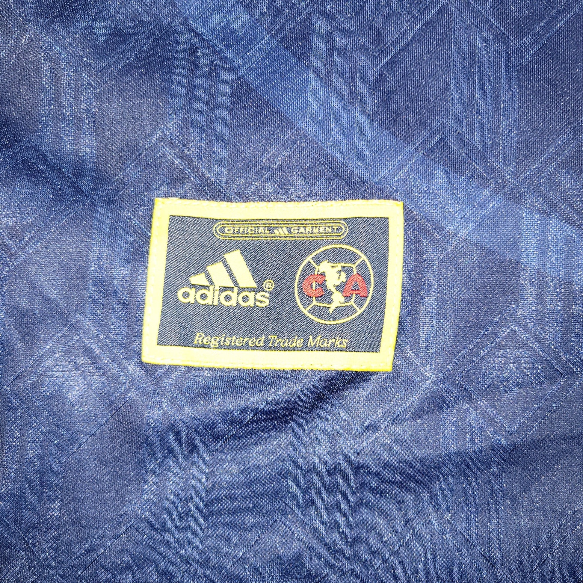 Blanco America Aguilas 1996 - 1999 Adidas Away Soccer Jersey XL Adidas