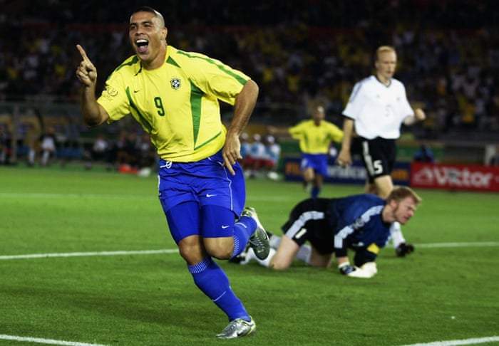 Ronaldo Brazil 2002 WORLD CUP Soccer Home Jersey Shirt XL Nike