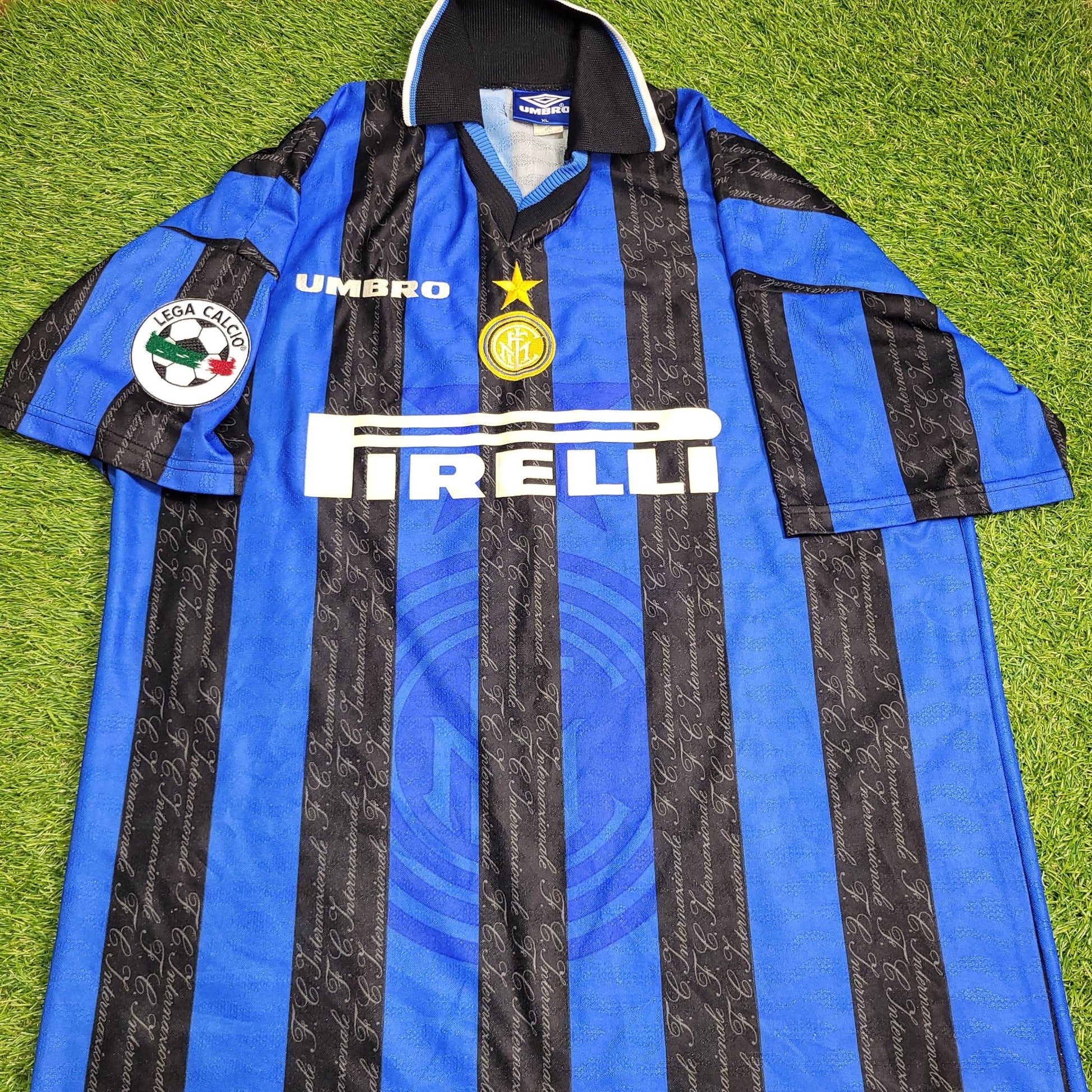 Ronaldo Inter Milan 1997 1998 DEBUT Umbro Home Soccer Jersey Shirt XL Umbro