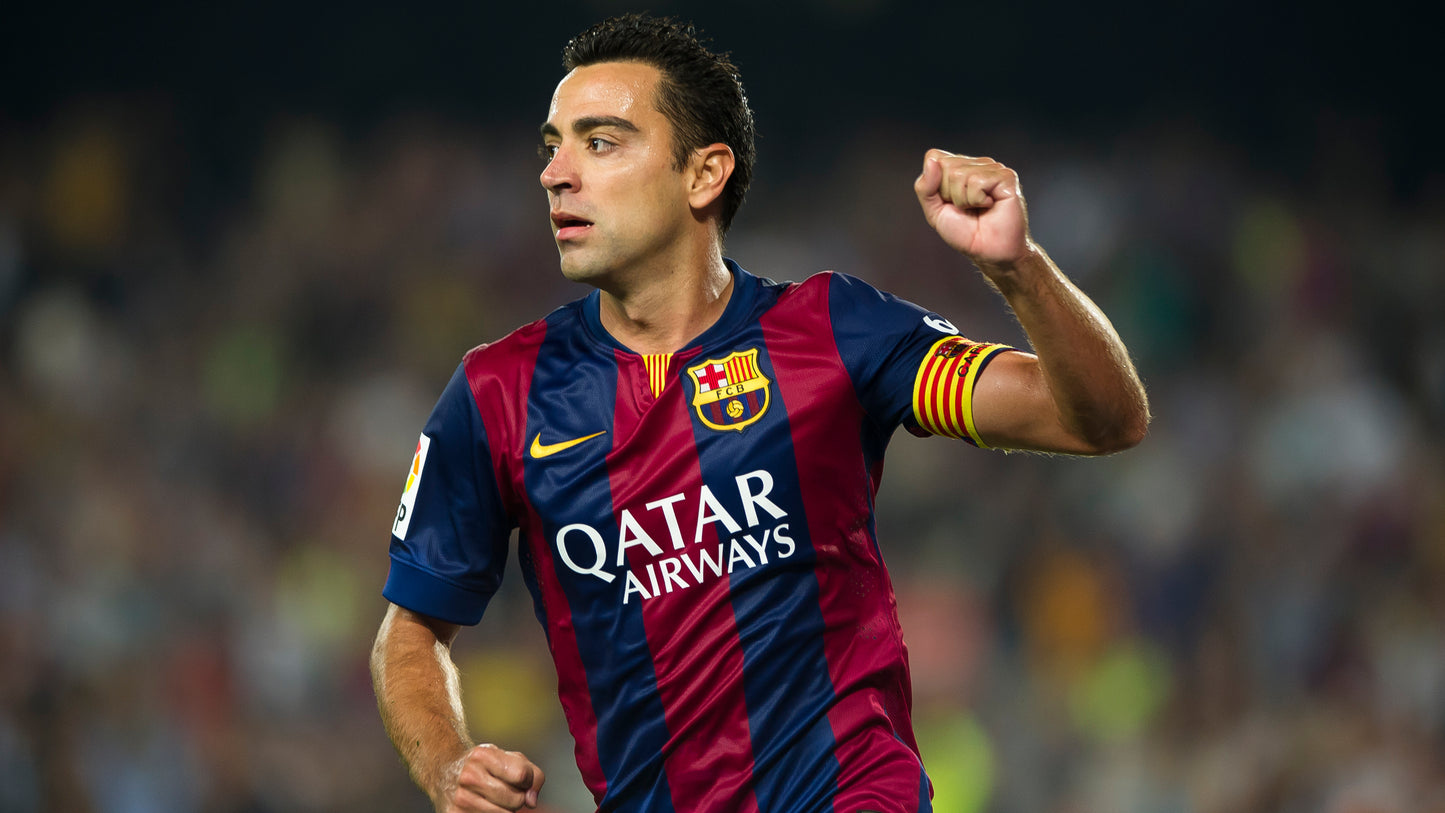 Xavi Barcelona 2014 2015 TREBLE Soccer Jersey XL SKU# 610594-422 - ForeverSoccerJerseys