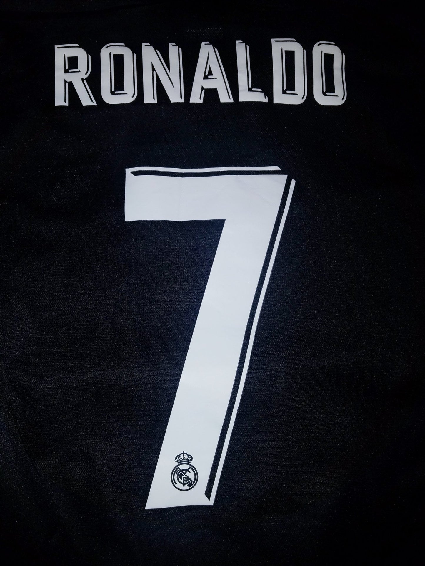 Cristiano Ronaldo Real Madrid 2017 2018 Black Long Sleeve Jersey Shirt Maglia L B31088 foreversoccerjerseys