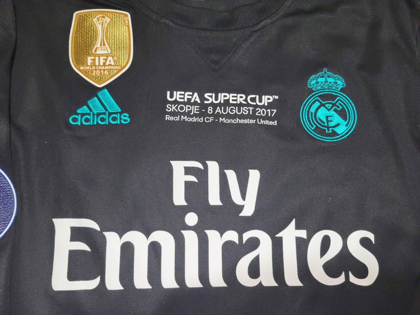 Cristiano Ronaldo Real Madrid 2017 2018 UEFA SUPER CUP FINAL Long Sleeve Away Jersey Shirt M SKU# B31088 Adidas