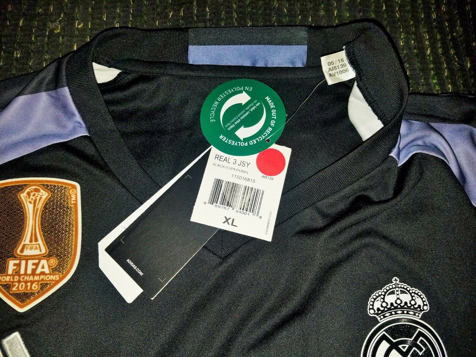 Cristiano Ronaldo Real Madrid Black Jersey 2016 2017 Shirt Camiseta BNWT XL - foreversoccerjerseys