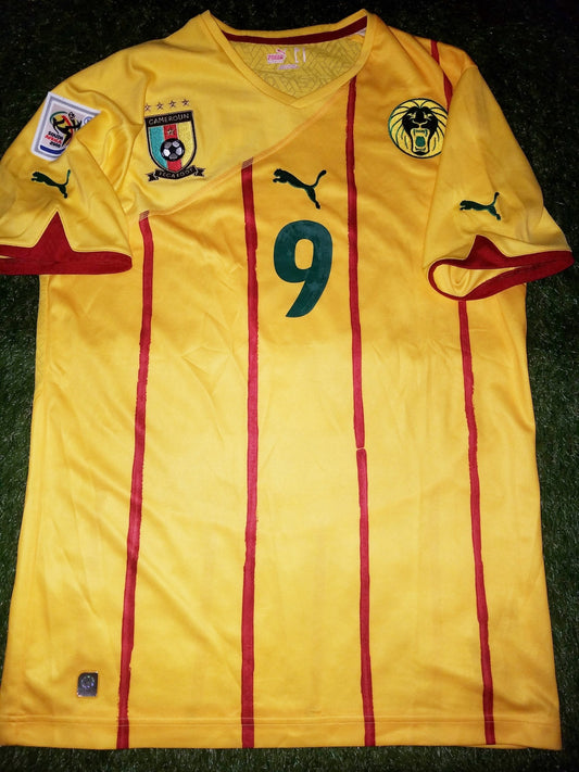 Eto'o Cameroon Puma 2010 WORLD CUP Away Jersey Shirt Camiseta M foreversoccerjerseys