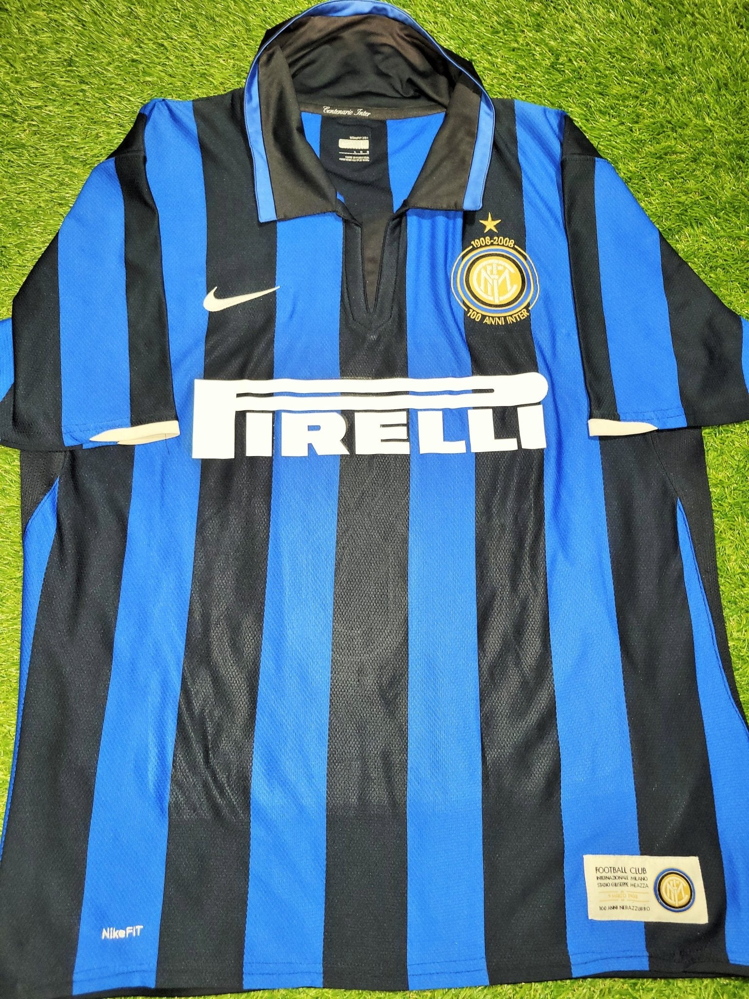 Ibrahimovic Inter Milan 2007 2008 Centenary Jersey Shirt Maglia L SKU# 238055-490 Nike