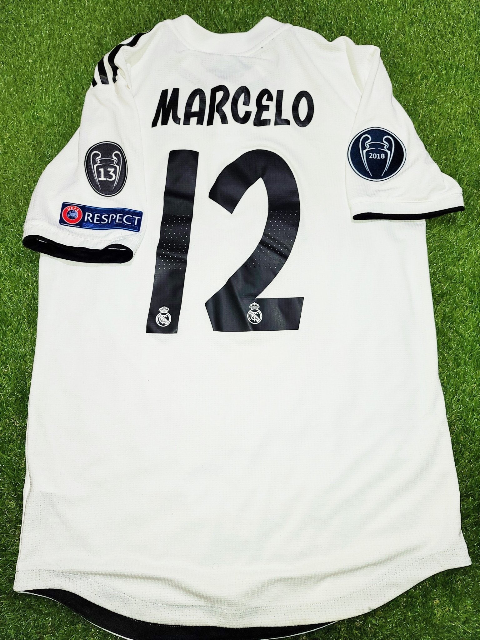 Marcelo Real Madrid 2018 2019 Home UEFA Jersey Shirt Maglia M SKU# CG0561 foreversoccerjerseys
