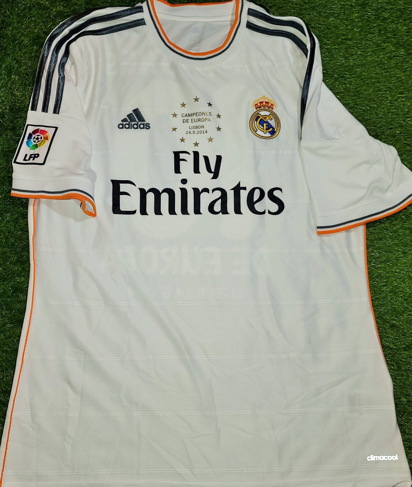 Real Madrid 2013 2014 UEFA CHAMPIONS CELEBRATORY Jersey Camiseta Shirt L SKU# Z29356 foreversoccerjerseys