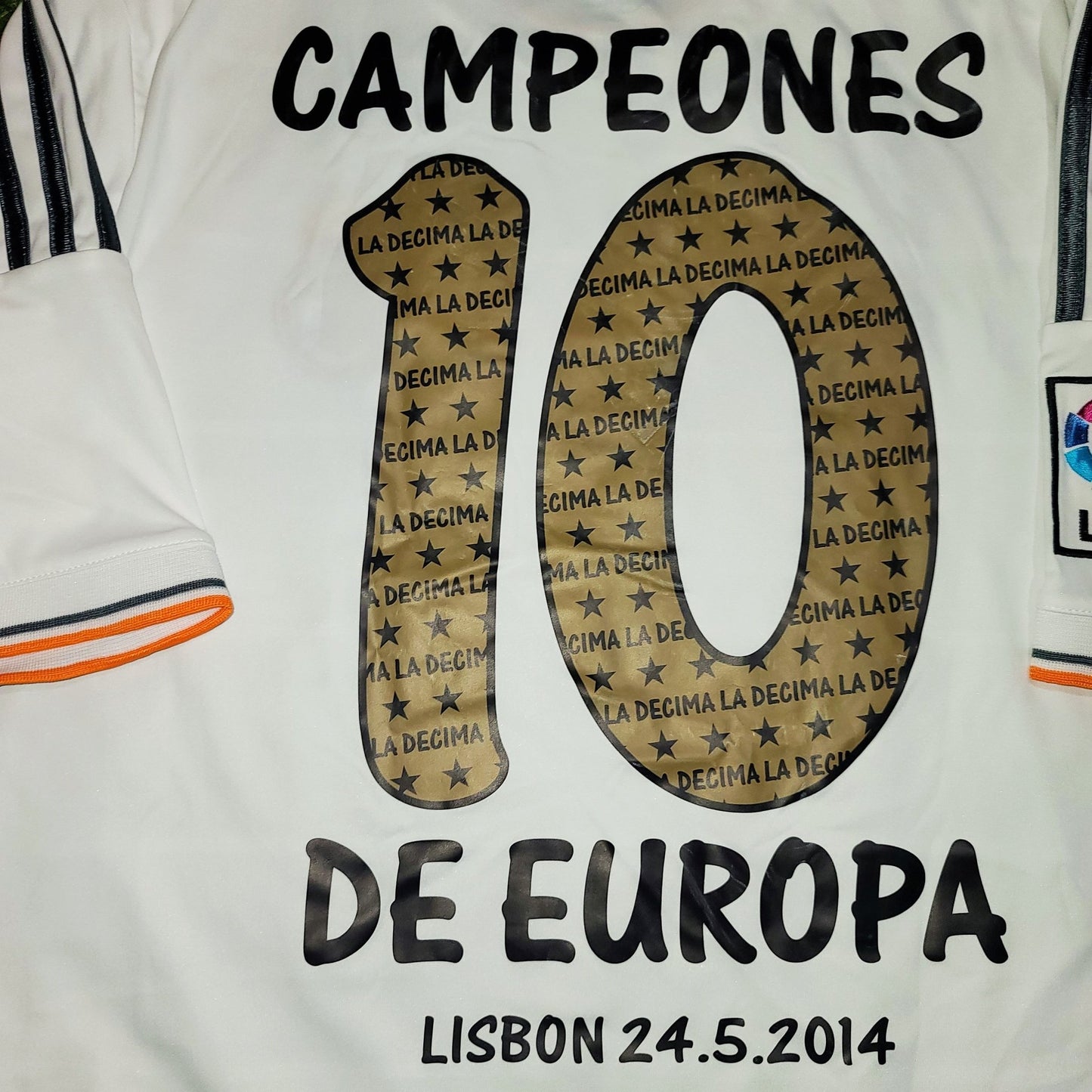 Real Madrid 2013 2014 UEFA CHAMPIONS CELEBRATORY Jersey Camiseta Shirt L SKU# Z29356 foreversoccerjerseys