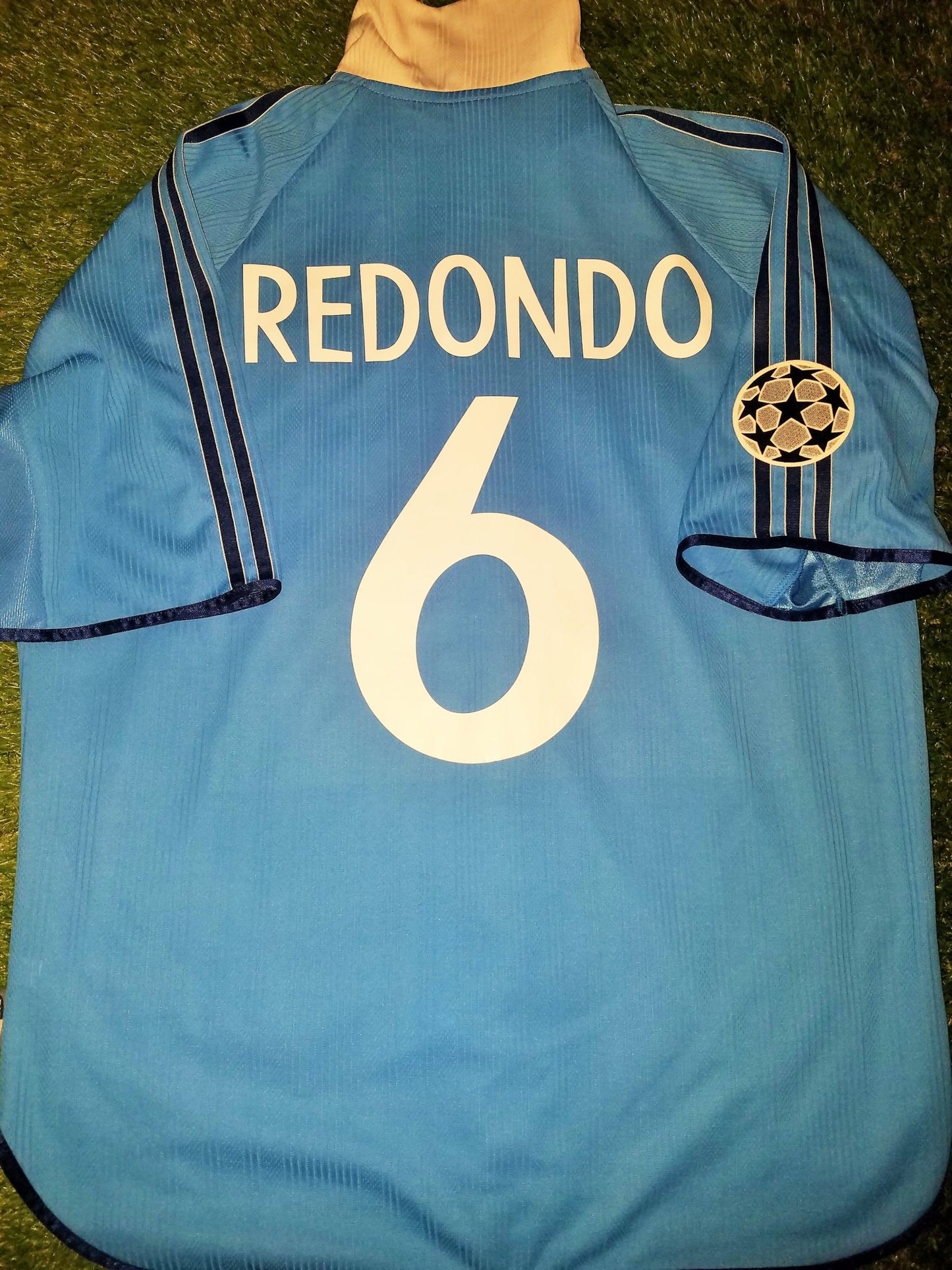 Redondo Real Madrid Blue 1998 1999 Uefa Jersey Shirt Camiseta L foreversoccerjerseys