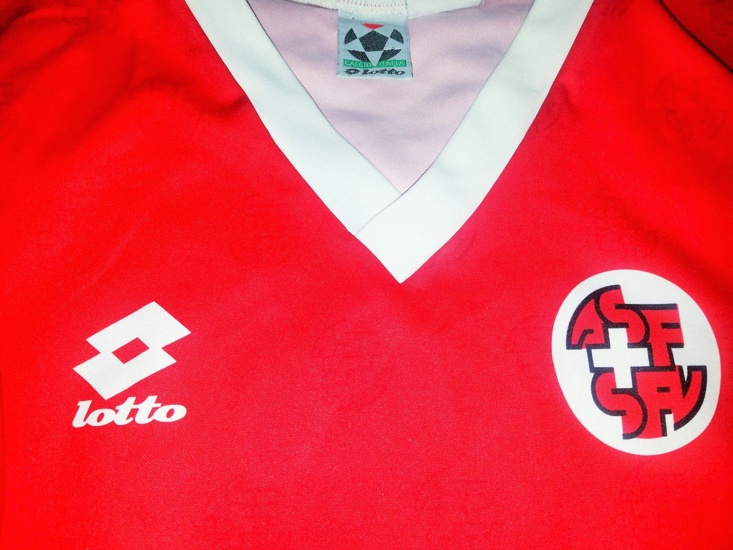 Switzerland Swiss 1994 WORLD CUP Lotto Jersey Maglia Shirt L foreversoccerjerseys