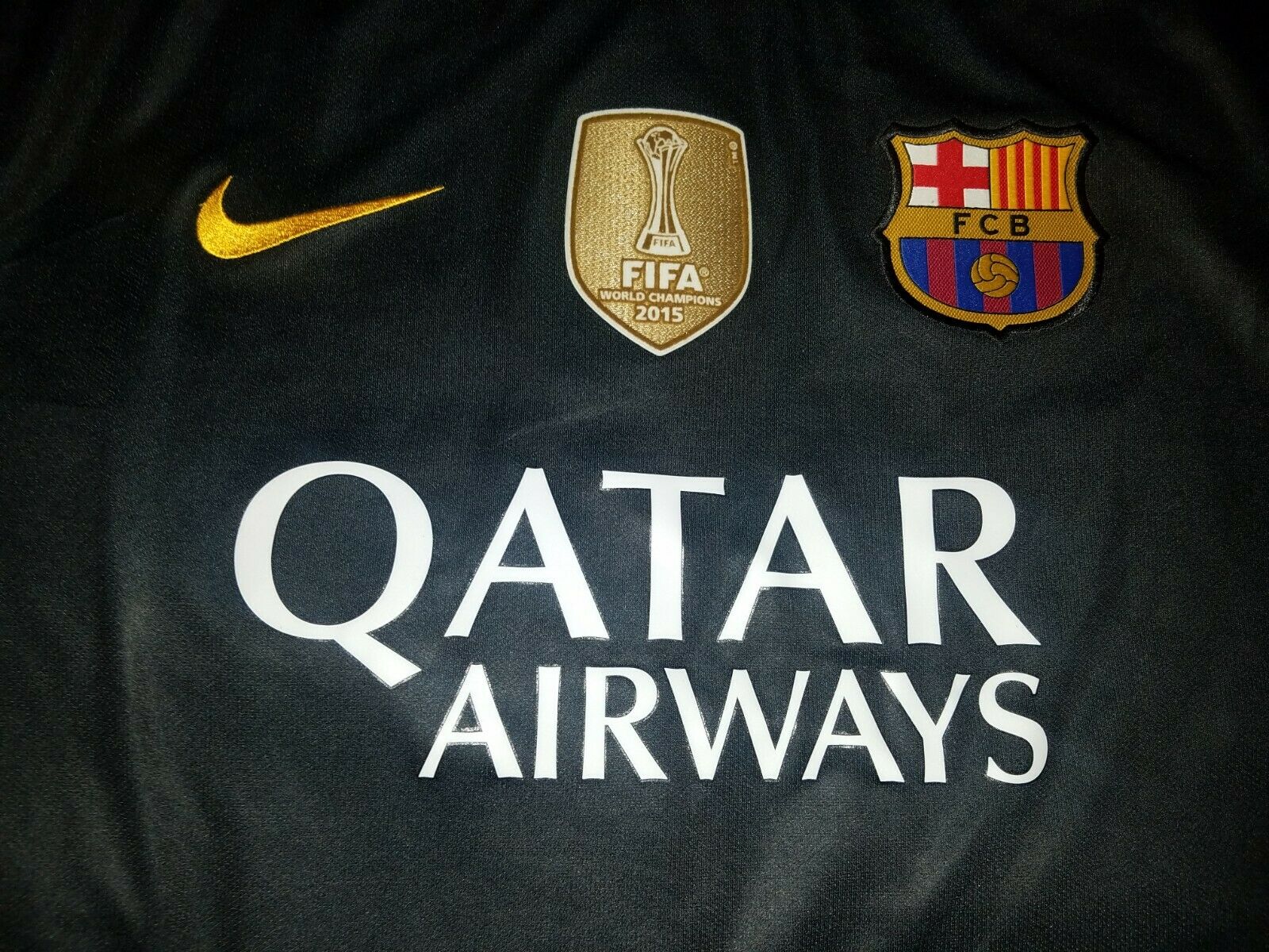 Ter Stegen Barcelona 2015 2016 Match Worn Black Jersey Shirt Trikot - foreversoccerjerseys