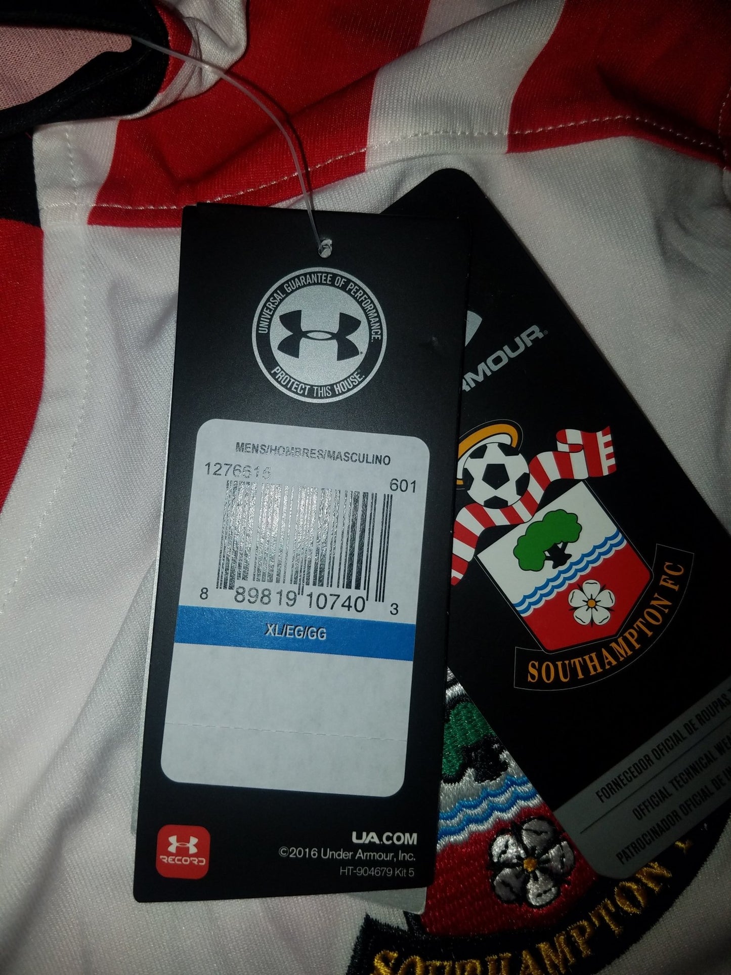 Van Dijk Southampton Under Armour 2016 - 2017 Home Jersey BNWT XL foreversoccerjerseys