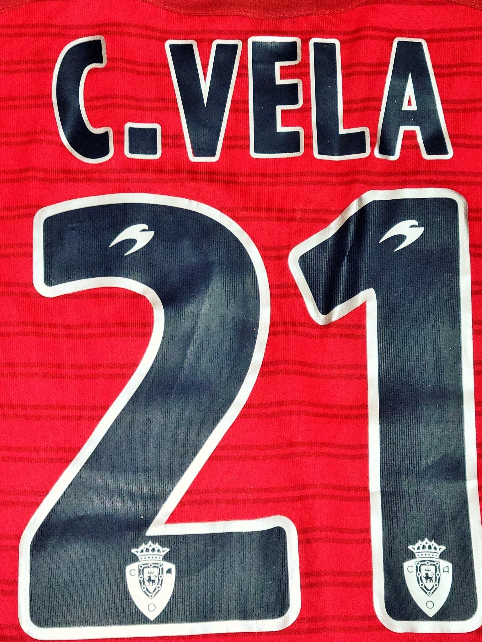 Vela Osasuna Astore 2007 2008 Home Soccer Jersey Shirt L Astore