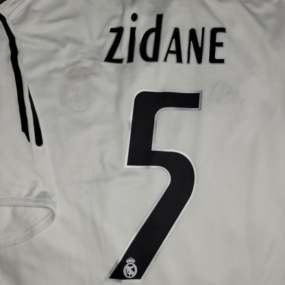 Zidane Real Madrid LAST GAME 2005 2006 Home Soccer Jersey Shirt L SKU# 109879