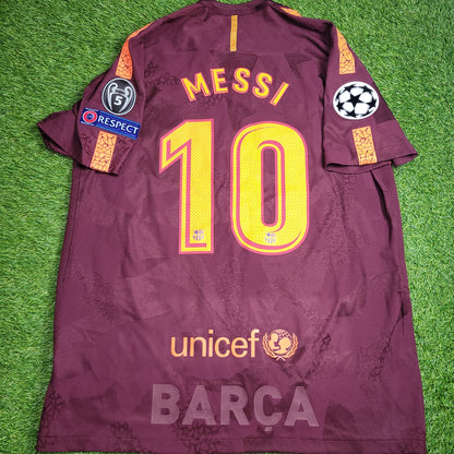 Messi Barcelona 2017 2018 Third UEFA PLAYER ISSUE Soccer Jersey Shirt XL SKU# 847188-683