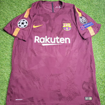 Messi Barcelona 2017 2018 Third UEFA PLAYER ISSUE Soccer Jersey Shirt XL SKU# 847188-683