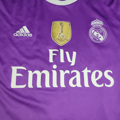 Cristiano Ronaldo Real Madrid 2016 2017 Purple Away Long Sleeve Soccer Jersey Shirt L SKU# AI5159 - foreversoccerjerseys