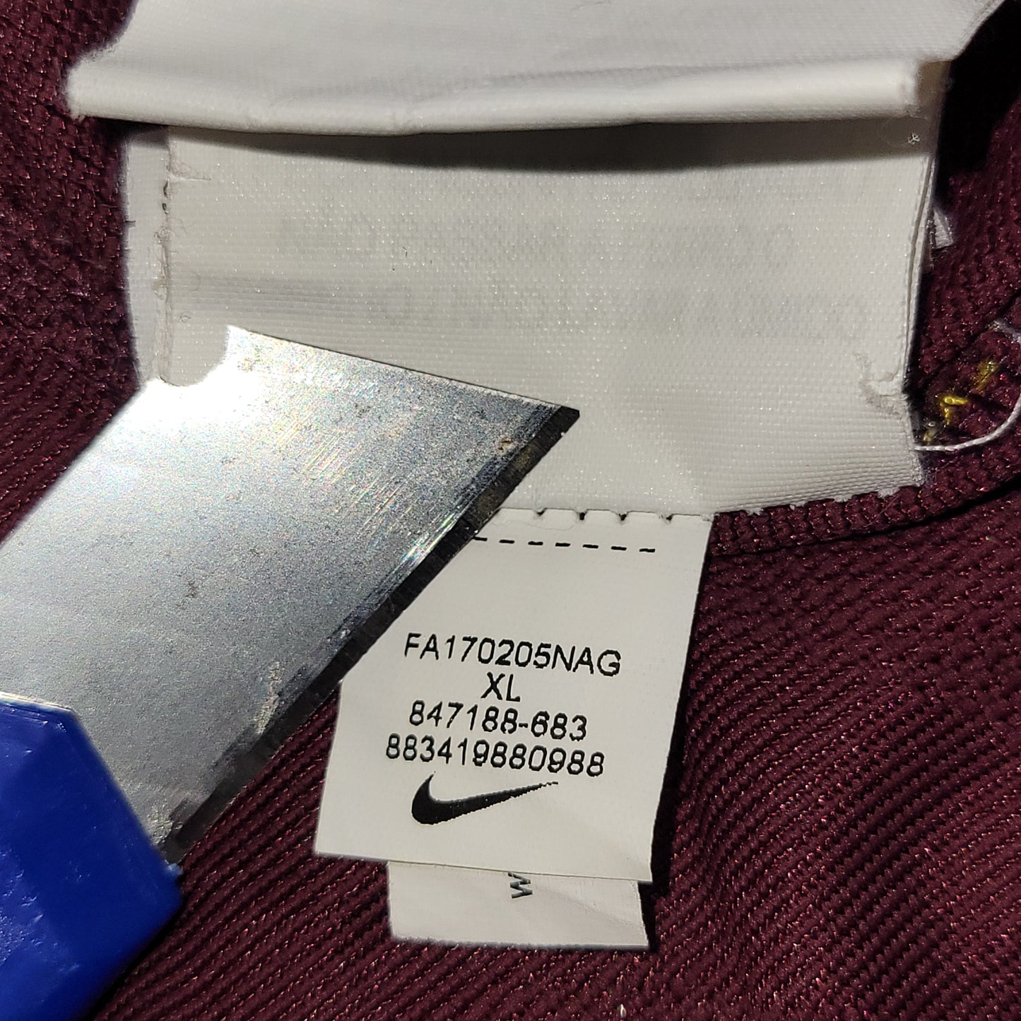 Messi Barcelona 2017 2018 Third UEFA PLAYER ISSUE Soccer Jersey Shirt XL SKU# 847188-683