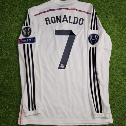 Cristiano Ronaldo Real Madrid 2014 2015 Long Sleeve Soccer Jersey Shirt M SKU# F49660