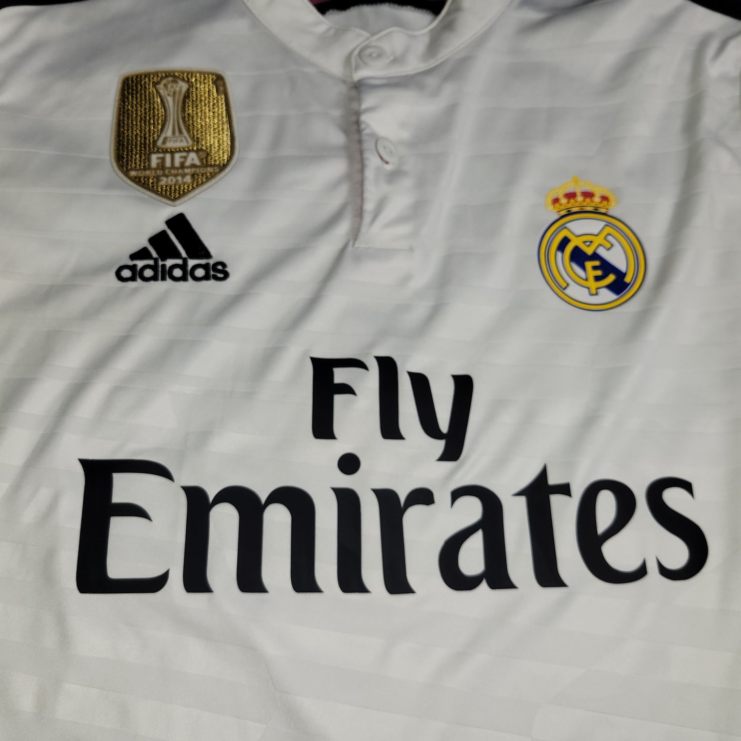 Cristiano Ronaldo Real Madrid 2014 2015 Home Long Sleeve UEFA Soccer Jersey Shirt L SKU# F49660