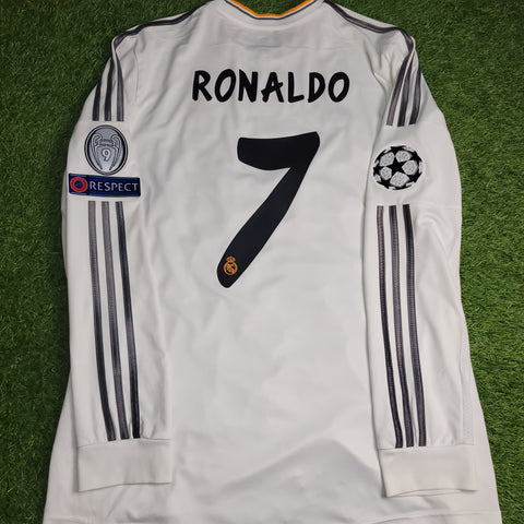 Cristiano Ronaldo Real Madrid UEFA FINAL 2013 2014 Long Sleeve Soccer Jersey Shirt XL SKU# G81098