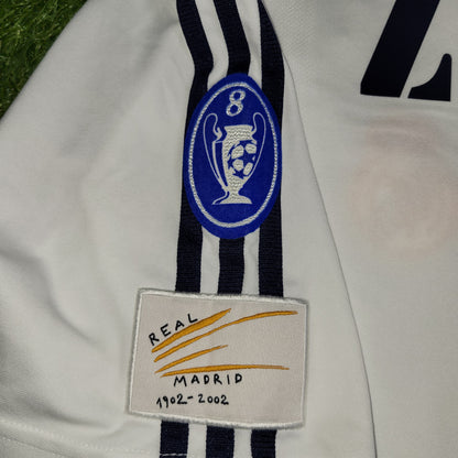 Zidane Real Madrid Centenary 2001 2002 UEFA Soccer Jersey Shirt XL SKU# 134748