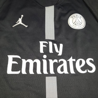 Mbappe Psg Paris Saint Germain 2018 2019 JORDAN VAPORKNIT PLAYER ISSUE Black Soccer Jersey SKU# 918923-012 L