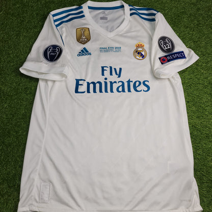 Cristiano Ronaldo Real Madrid 2017 2018 LAST GAME UEFA FINAL Soccer Jersey Shirt L SKU# B31106