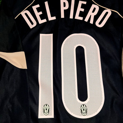 Del Piero Juventus 2004 2005 Away Long Sleeve Soccer Jersey Shirt M