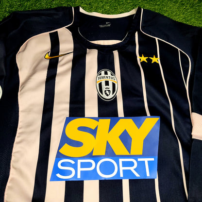 Del Piero Juventus 2004 2005 Away Long Sleeve Soccer Jersey Shirt M
