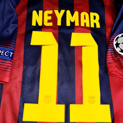 Neymar Barcelona 2013 2014 PLAYER ISSUE UEFA Soccer Jersey Shirt M SKU# 532821-412
