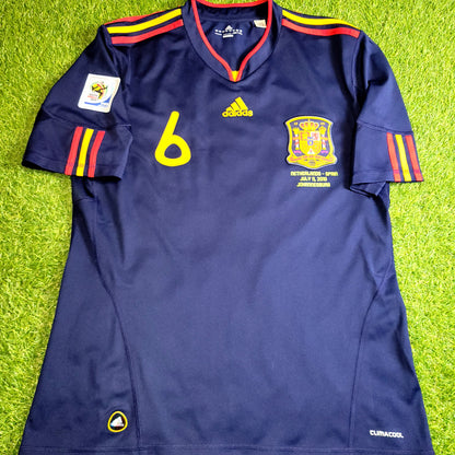 Iniesta Spain 2010 WORLD CUP FINAL Soccer Away Jersey L SKU# P47896