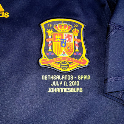 Iniesta Spain 2010 WORLD CUP FINAL Soccer Away Jersey L SKU# P47896