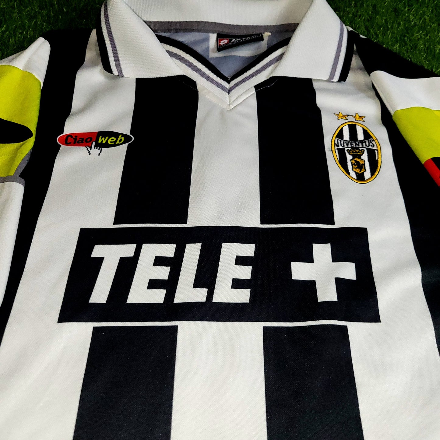 Zidane Juventus 2000 2001 Lotto CIAO WEB Soccer Jersey Shirt XL
