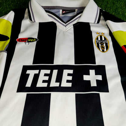 Zidane Juventus 2000 2001 Lotto CIAO WEB Soccer Jersey Shirt XL
