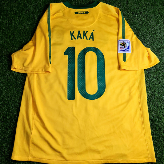 Kaka Brazil WORLD CUP 2010 Soccer Jersey Shirt L SKU# 369250-703