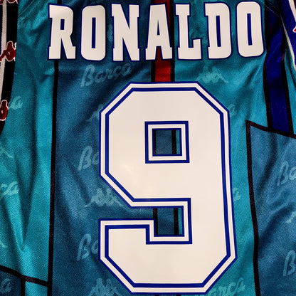 Ronaldo Kappa Barcelona UEFA CUP FINAL 1996 1997 Away Soccer Jersey XL