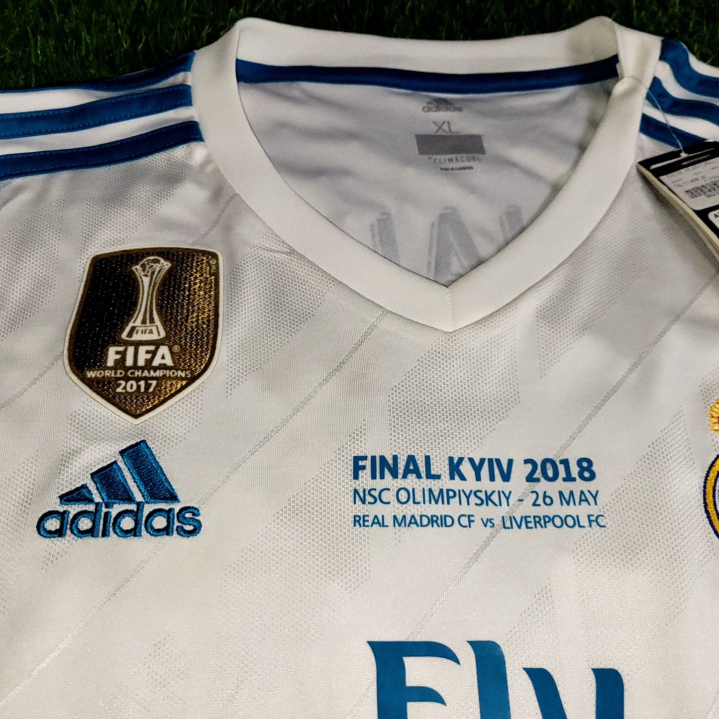 Cristiano Ronaldo Real Madrid 2017 2018 LAST GAME UEFA FINAL Soccer Jersey Shirt BNWT XL SKU# AZ8059