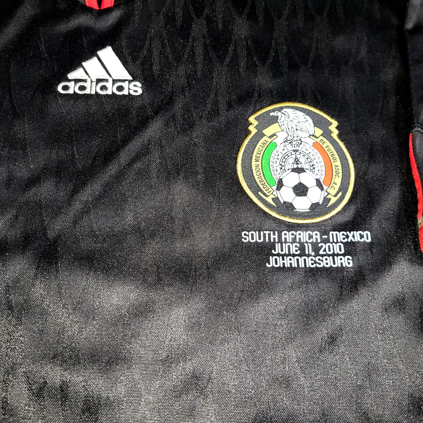 Chicharito Mexico 2010 WORLD CUP Away Black Soccer Jersey Shirt L SKU# P41397 - ForeverSoccerJerseys