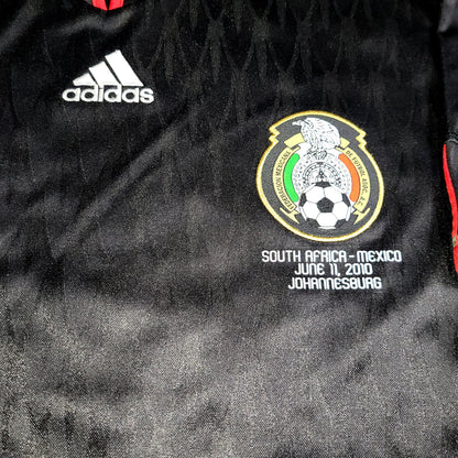 Chicharito Mexico 2010 WORLD CUP Away Black Soccer Jersey Shirt L SKU# P41397 - ForeverSoccerJerseys