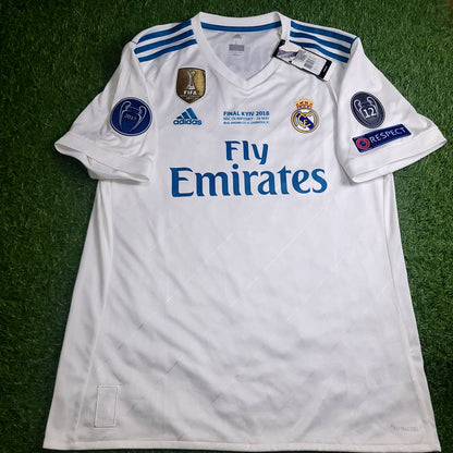 Cristiano Ronaldo Real Madrid 2017 2018 LAST GAME UEFA FINAL Soccer Jersey Shirt BNWT L SKU# AZ8059 - ForeverSoccerJerseys