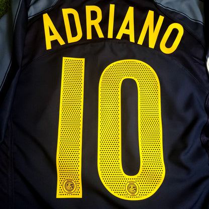 Adriano Inter Milan 2004 2005 2006 Third UEFA Soccer Jersey Shirt L