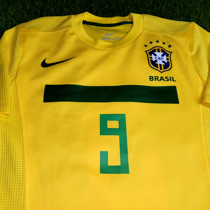 Ronaldo Brazil 2011 PLAYER ISSUE LAST MATCH Soccer Jersey Shirt M SKU# 405502-703
