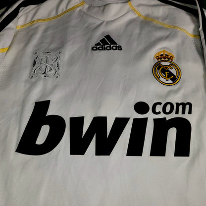 Cristiano Ronaldo Real Madrid 2009 2010 DEBUT Home Soccer Jersey Shirt M SKU# E84352 - ForeverSoccerJerseys