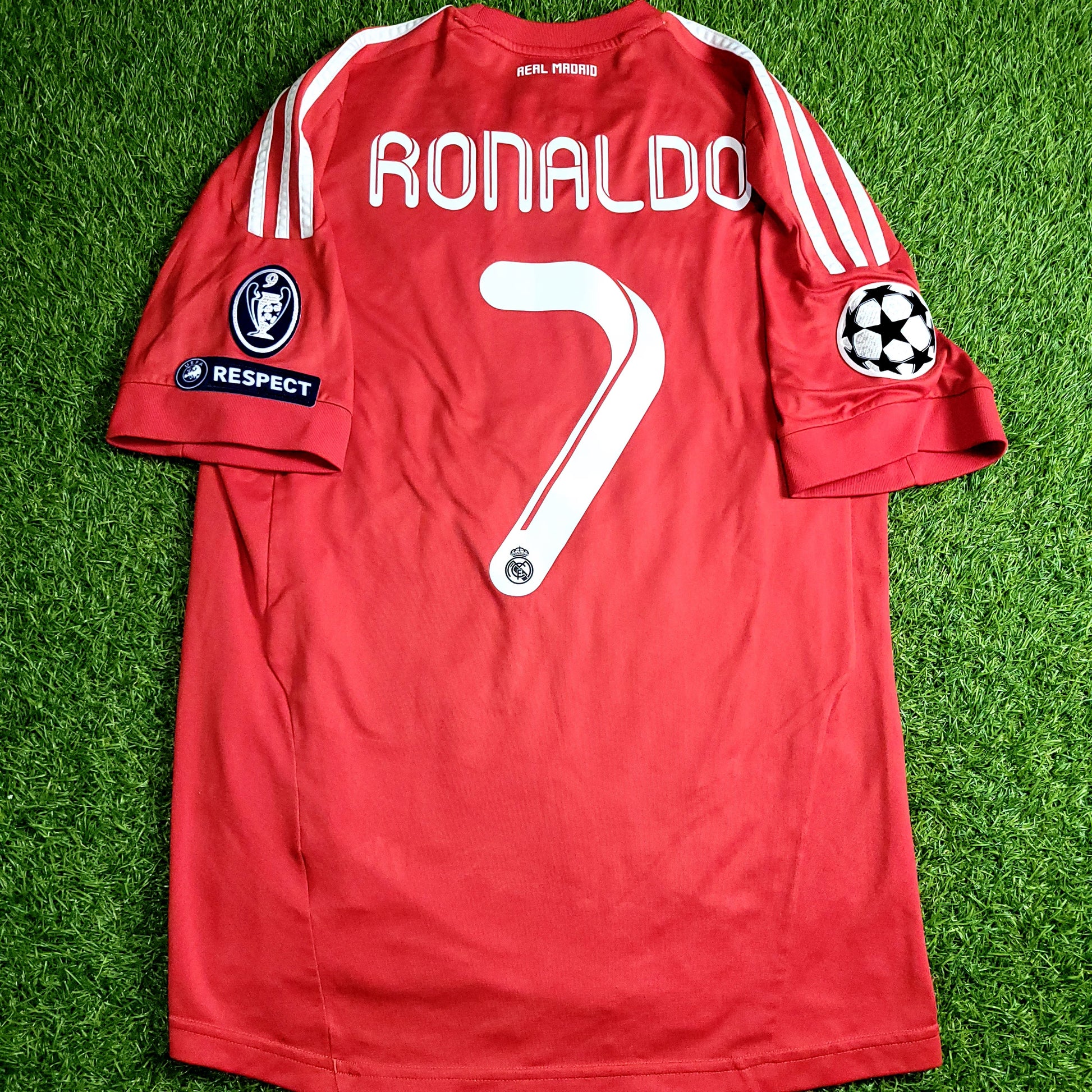 Cristiano Ronaldo Real Madrid UEFA 2011 2012 Third Soccer Jersey Shirt M SKU# V13597 - ForeverSoccerJerseys